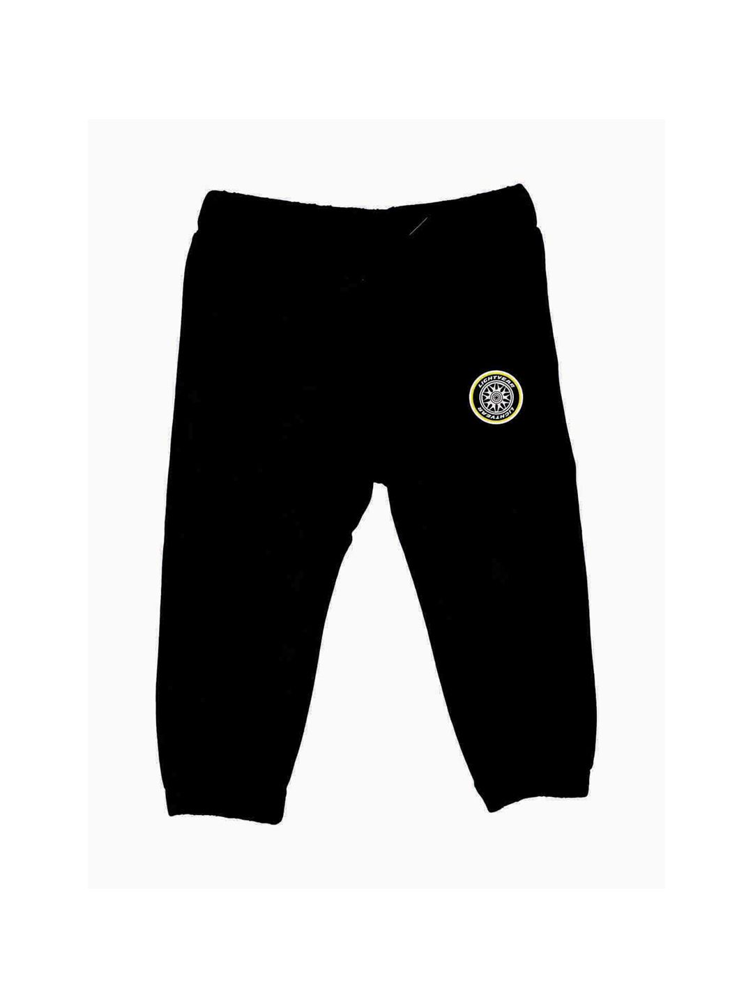 Disney by Wear Your Mind Kids Black Solid Straight-Fit Joggers