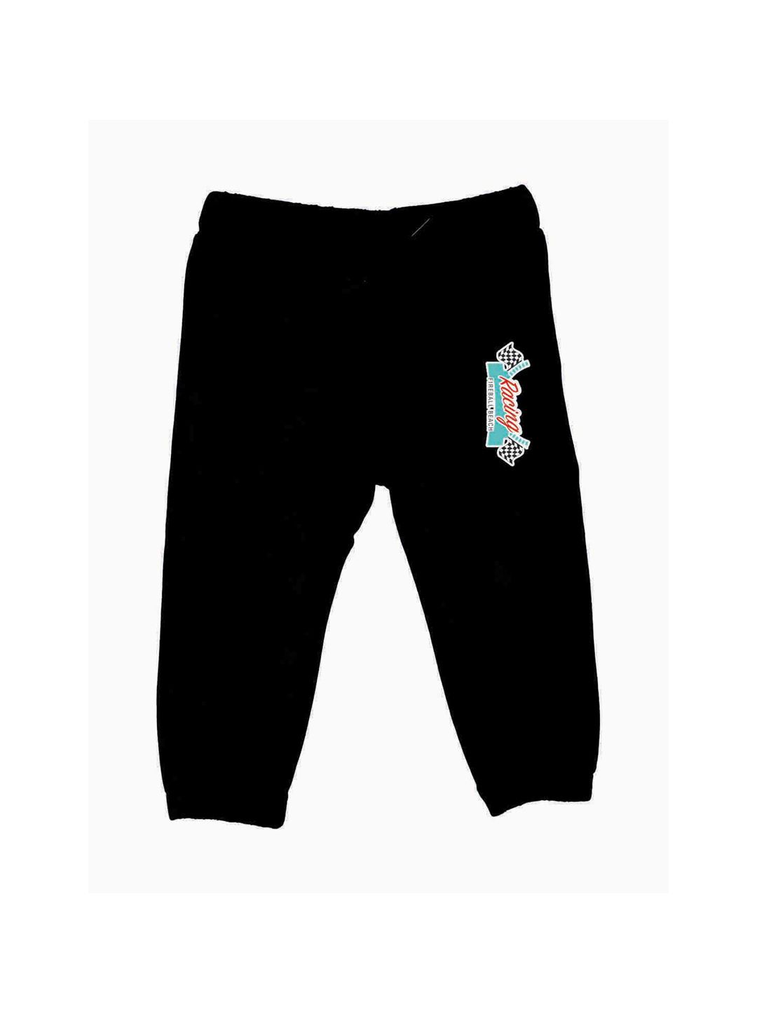 Disney by Wear Your Mind Kids Unisex Black Solid Straight-Fit Joggers