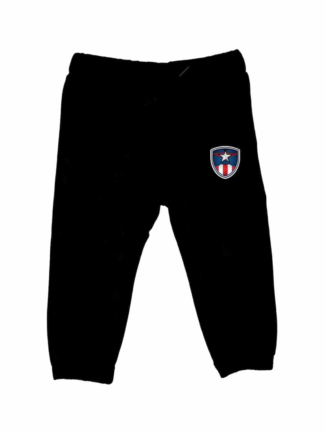 Marvel by Wear Your Mind Unisex Black Solid Stright-Fit Joggers