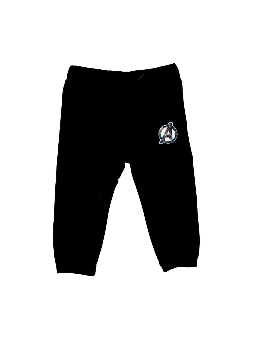 Marvel by Wear Your Mind Kids Black Solid Straight Fit Joggers