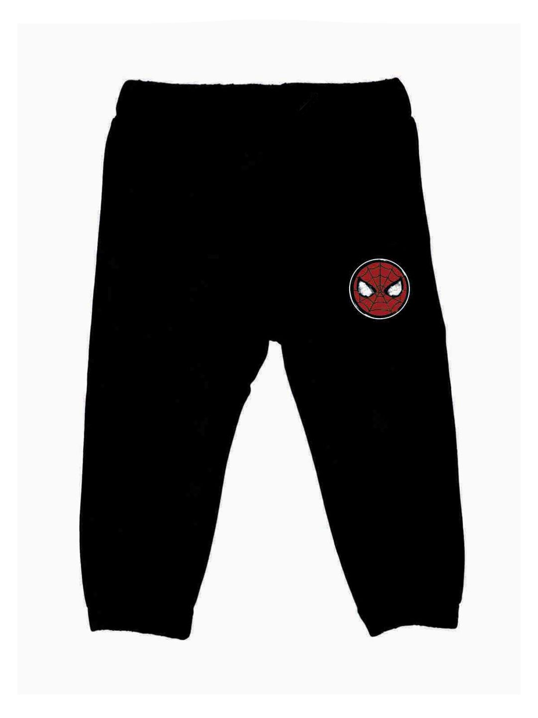 Marvel by Wear Your Mind Kids Black Solid Straight-Fit Joggers