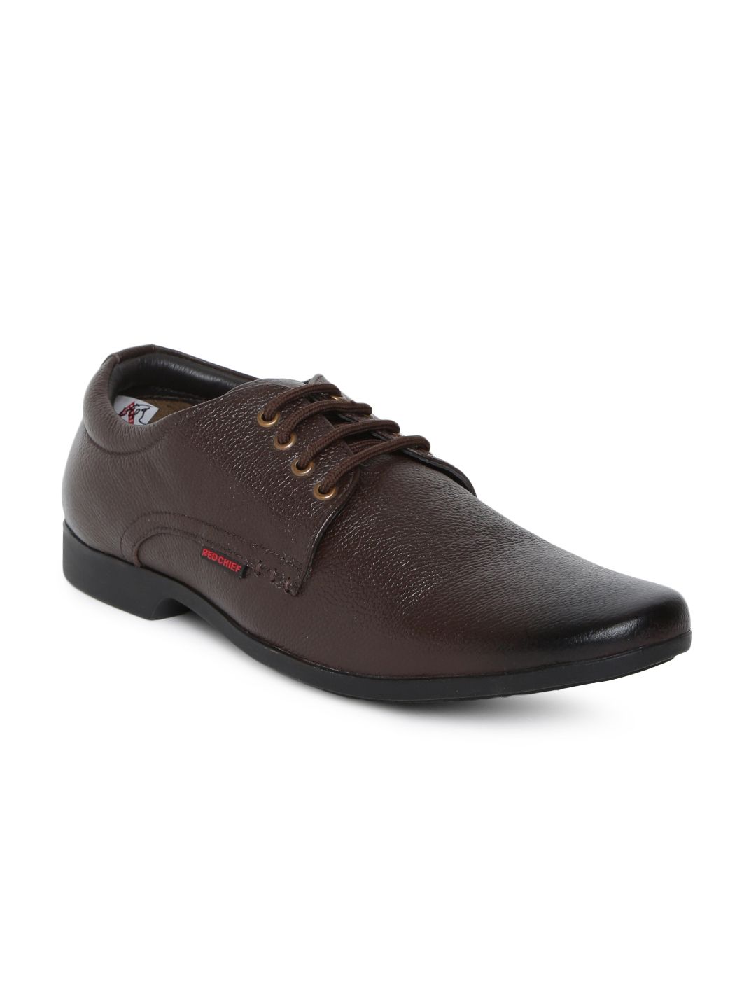 Red Chief Men Brown Leather Derbys