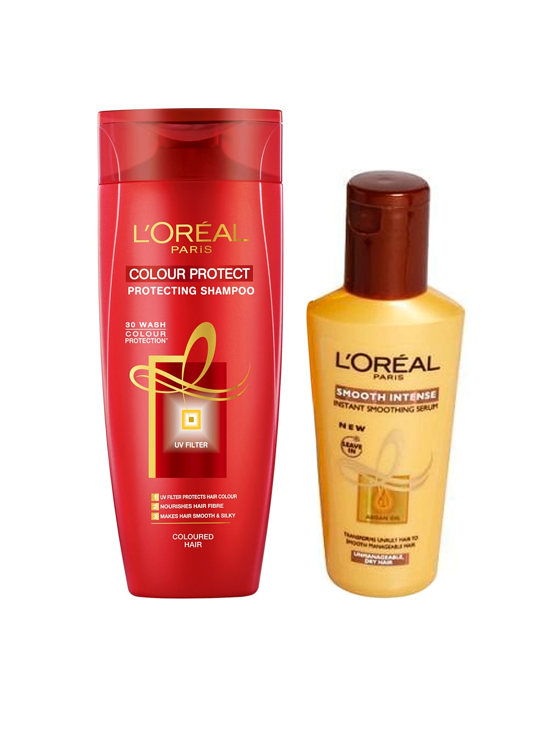 LOreal Paris Smoothing Serum 100ml & LOreal Paris Colour Protect Shampoo 360 ml Price in India