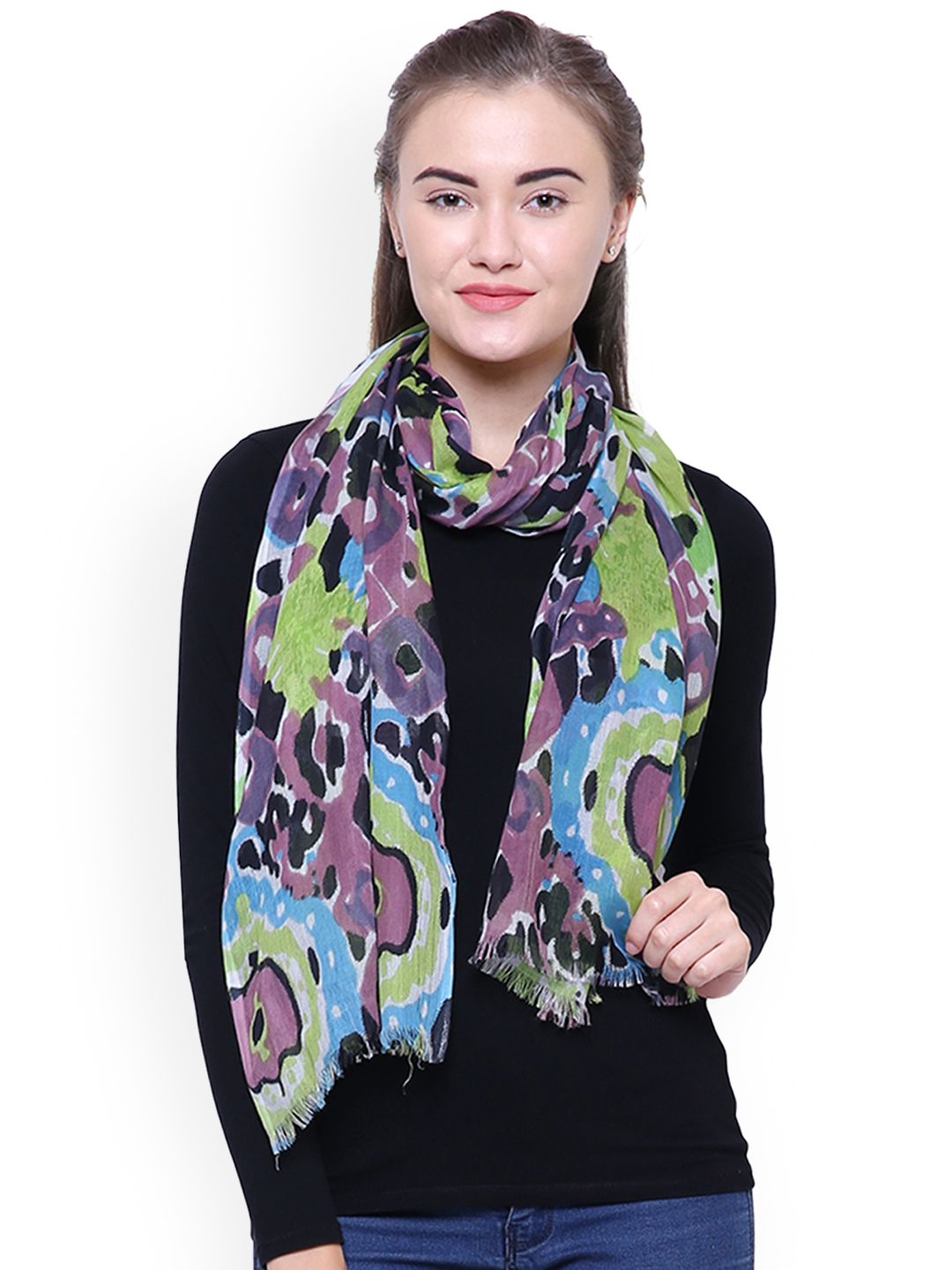 Anekaant Multicoloured Printed Scarf Price in India