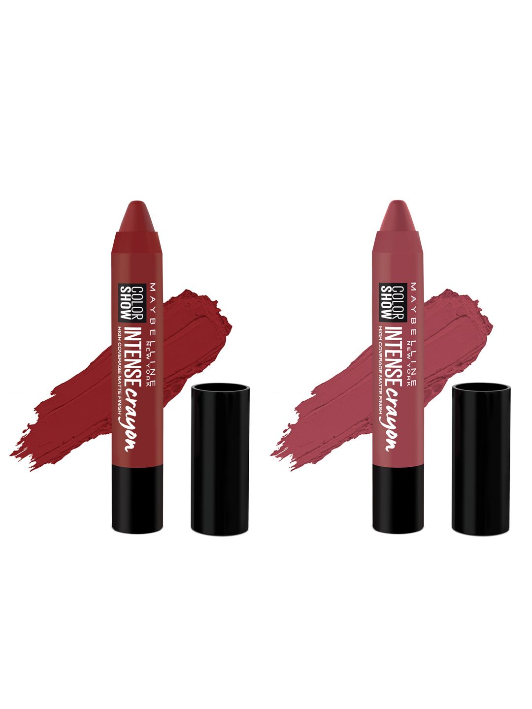 Maybelline Magnetic Maroon Intense Crayon & Crayon Mystic Mauve Lipstick Price in India