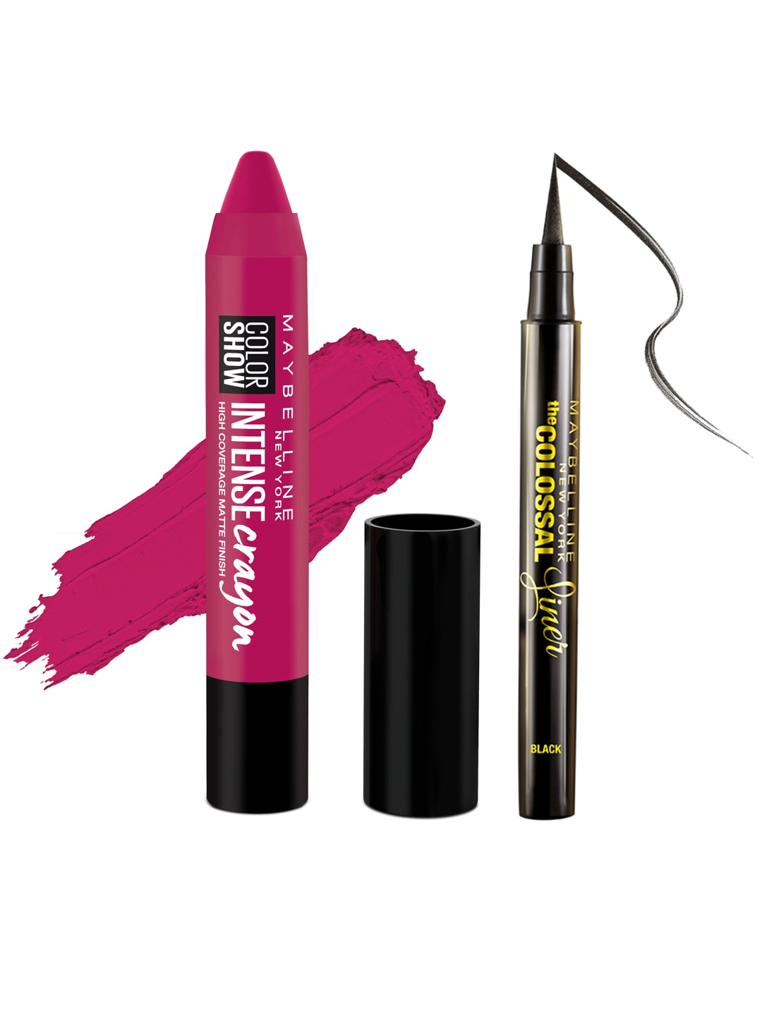 Maybelline The Colossal Eye Liner & Color Show Intense Crayon Fierce Fuchsia Lip Crayon Price in India