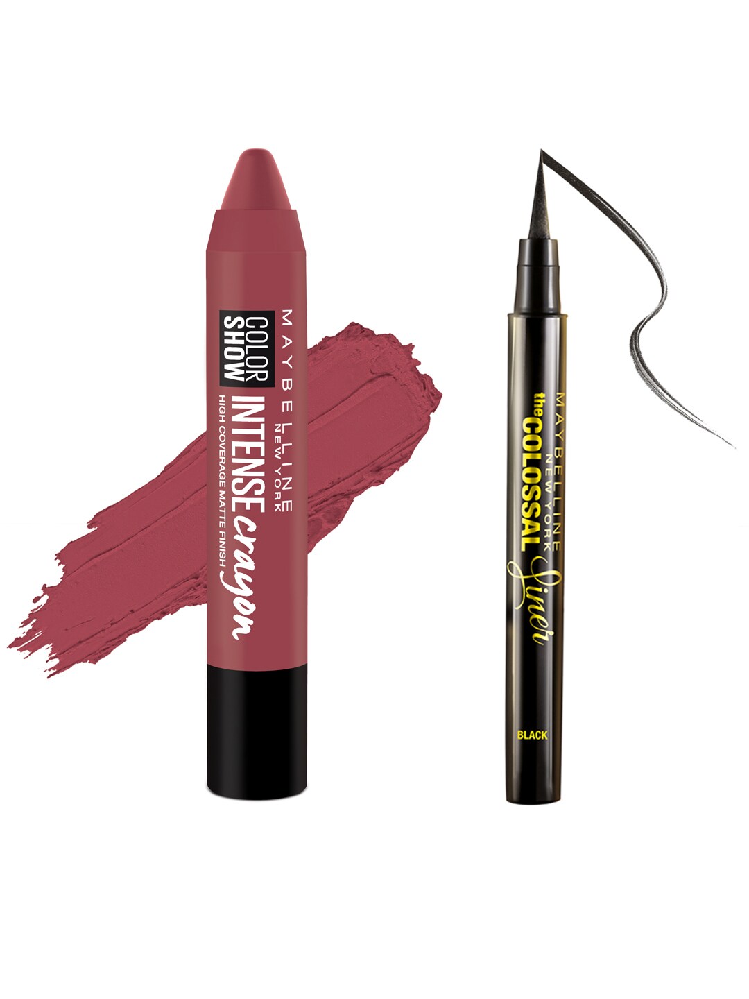 Maybelline The Colossal Liner & Intense Crayon Mystic Mauve Lipstick Price in India