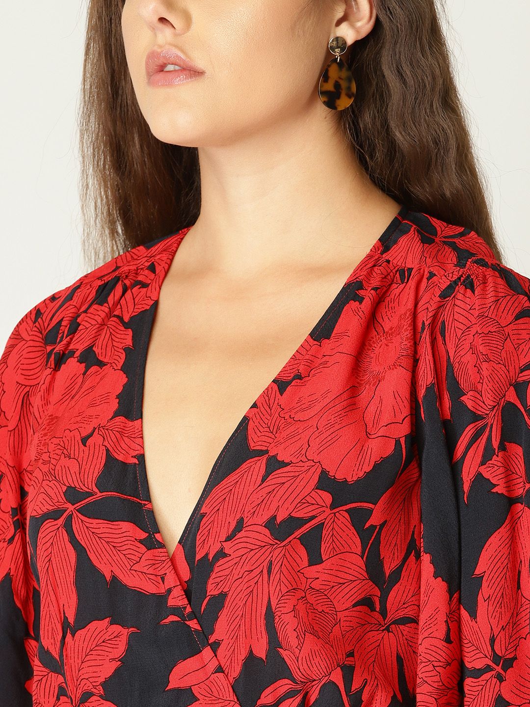 strapless open back dress Buy Red Animated Floret Tiered Dress Online in india  Ambraee