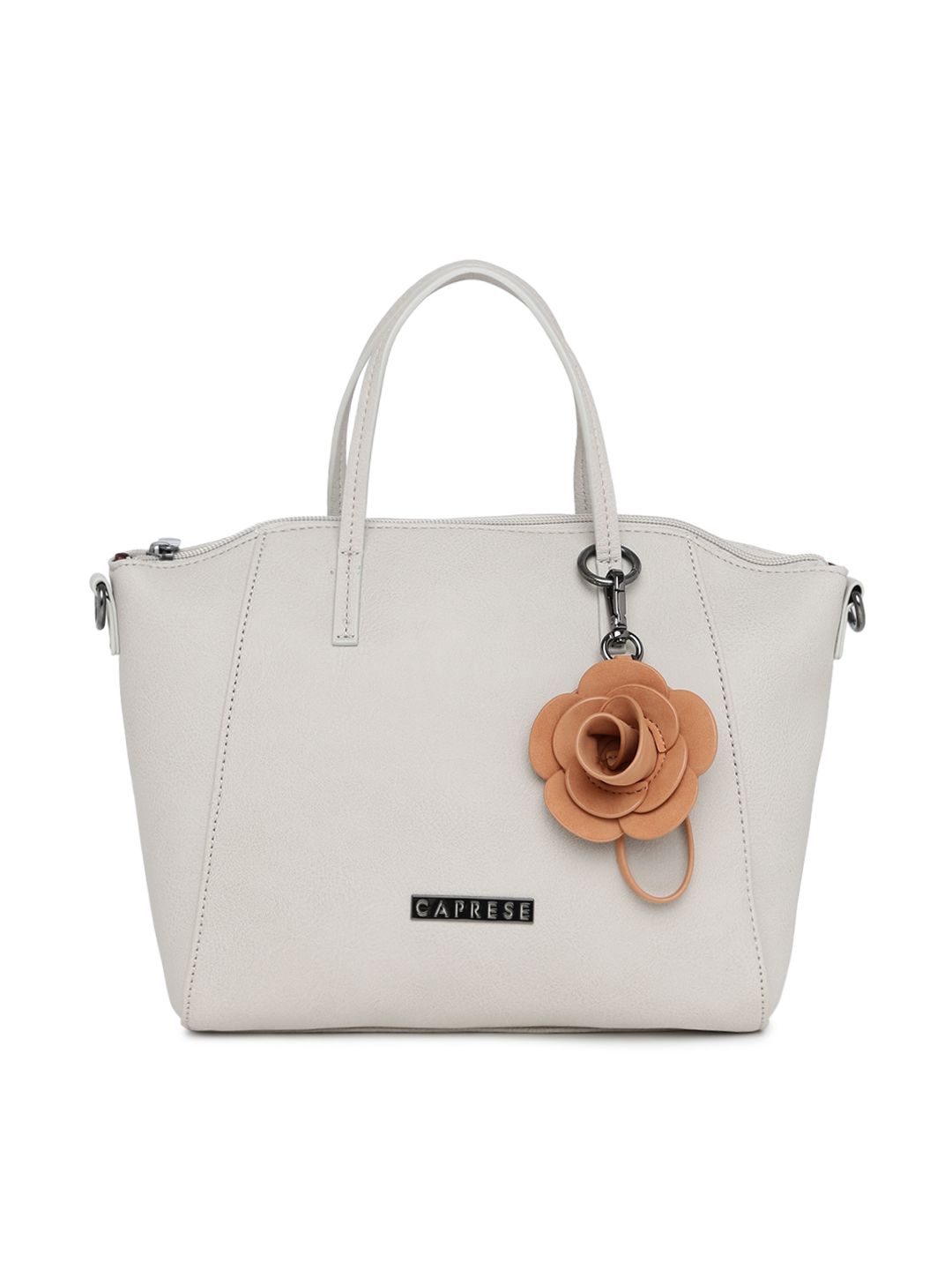 Caprese Grey Solid Handheld Bag