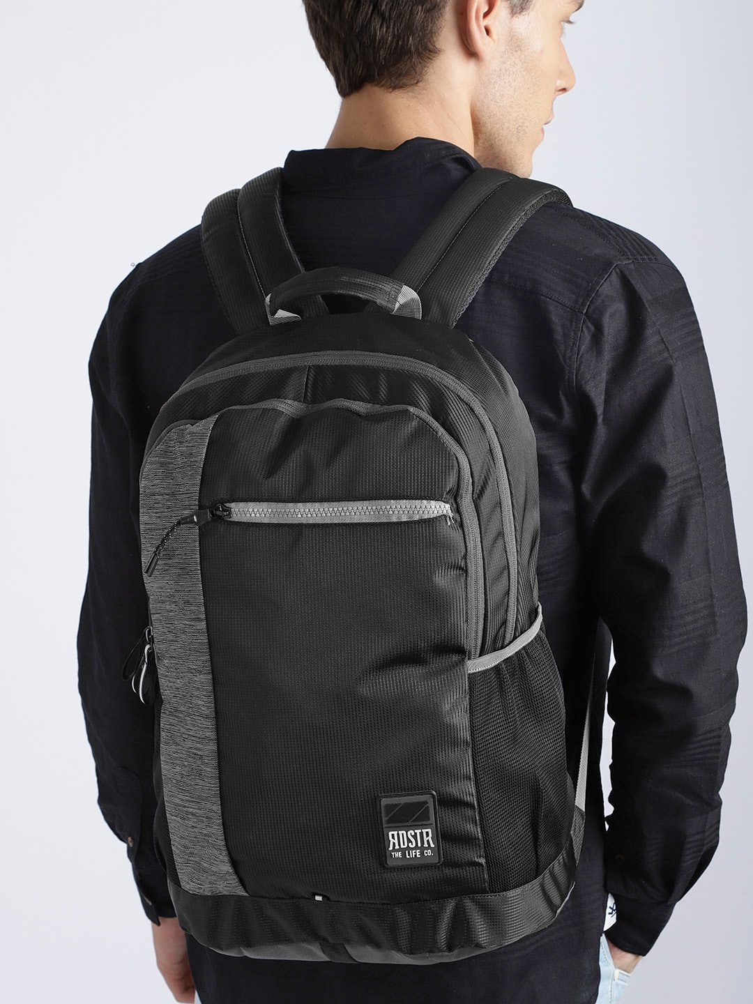 Roadster Unisex Black Solid Backpack Price in India