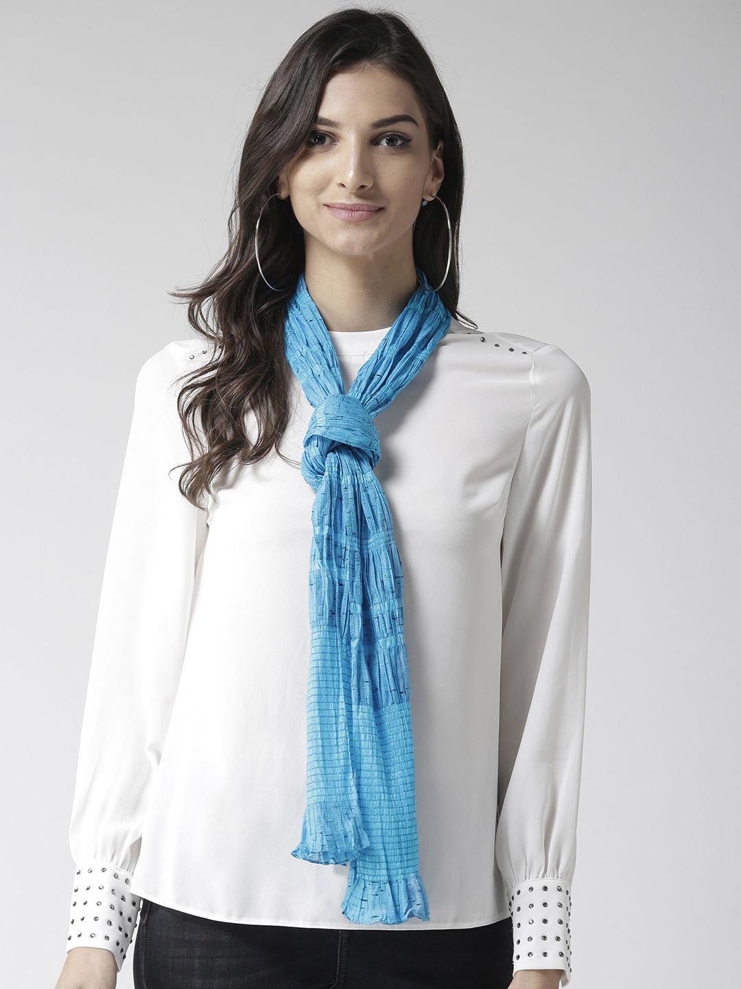 Style Quotient Women Blue Striped Stole Price in India