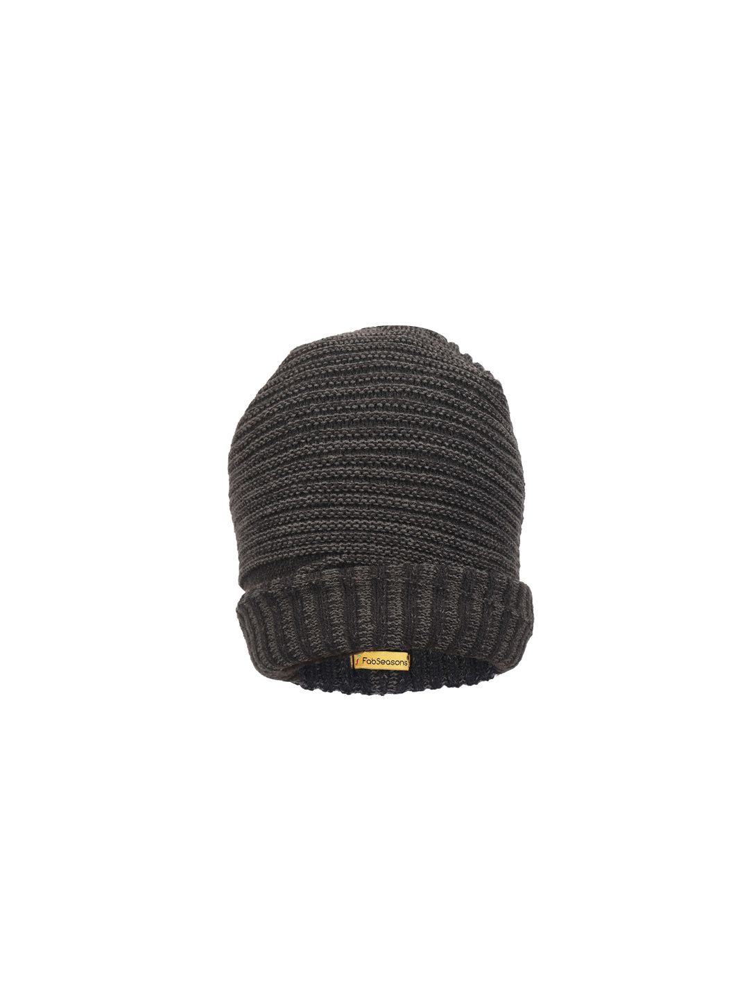 FabSeasons Black Solid Beanie Price in India