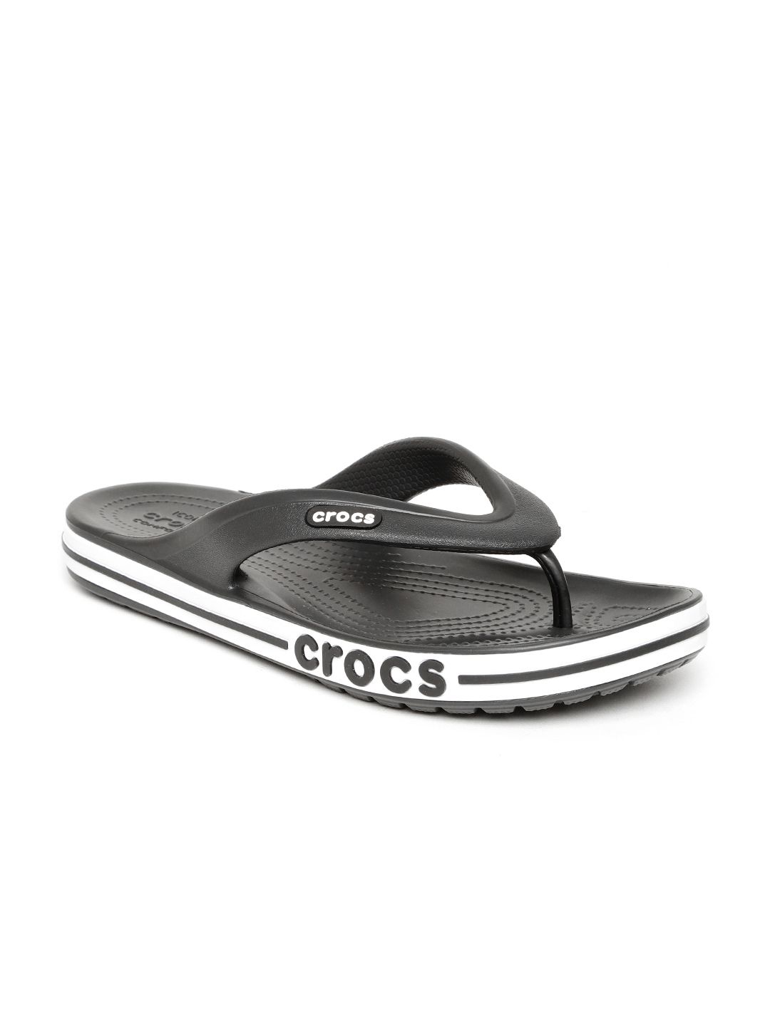 Crocs Unisex Black Solid Thong Flip-Flops Price in India