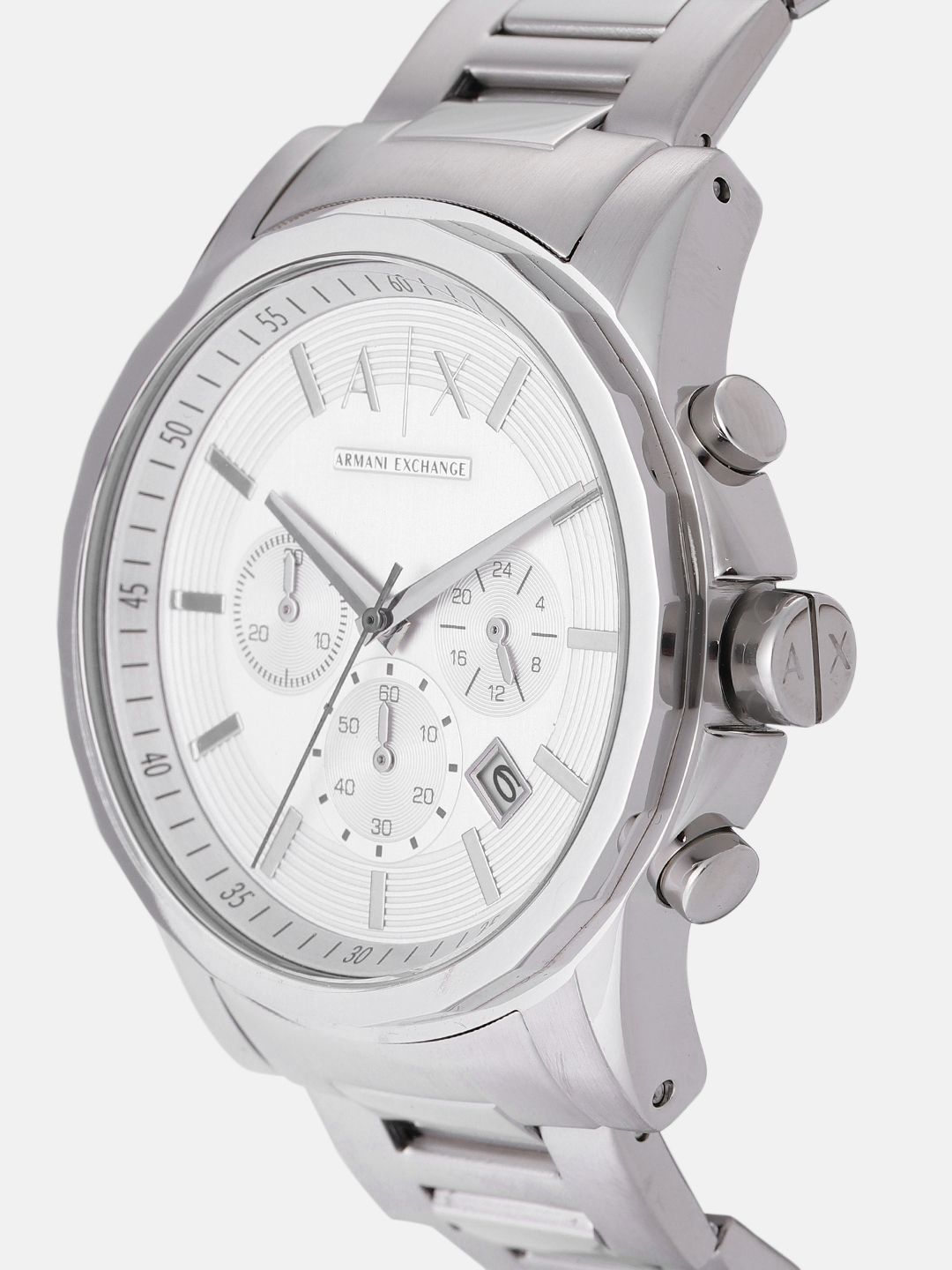Buy Armani Exchange Men Silver-Toned Analogue Watch AX2058