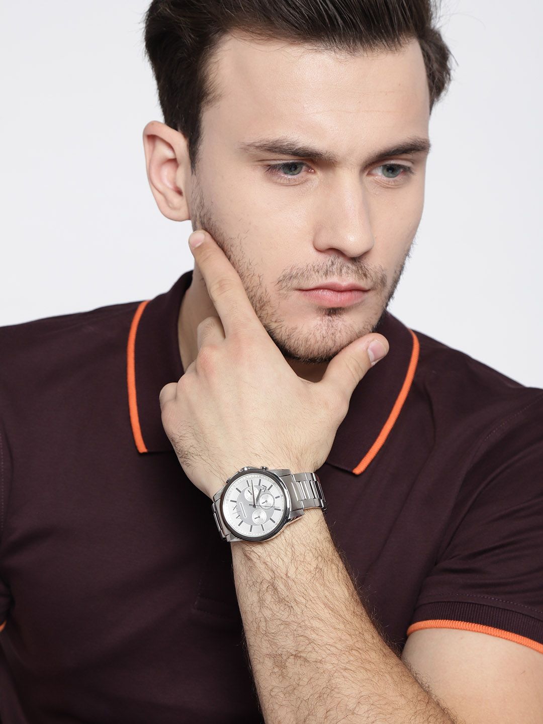 Buy Armani Exchange Men Silver-Toned Analogue Watch AX2058