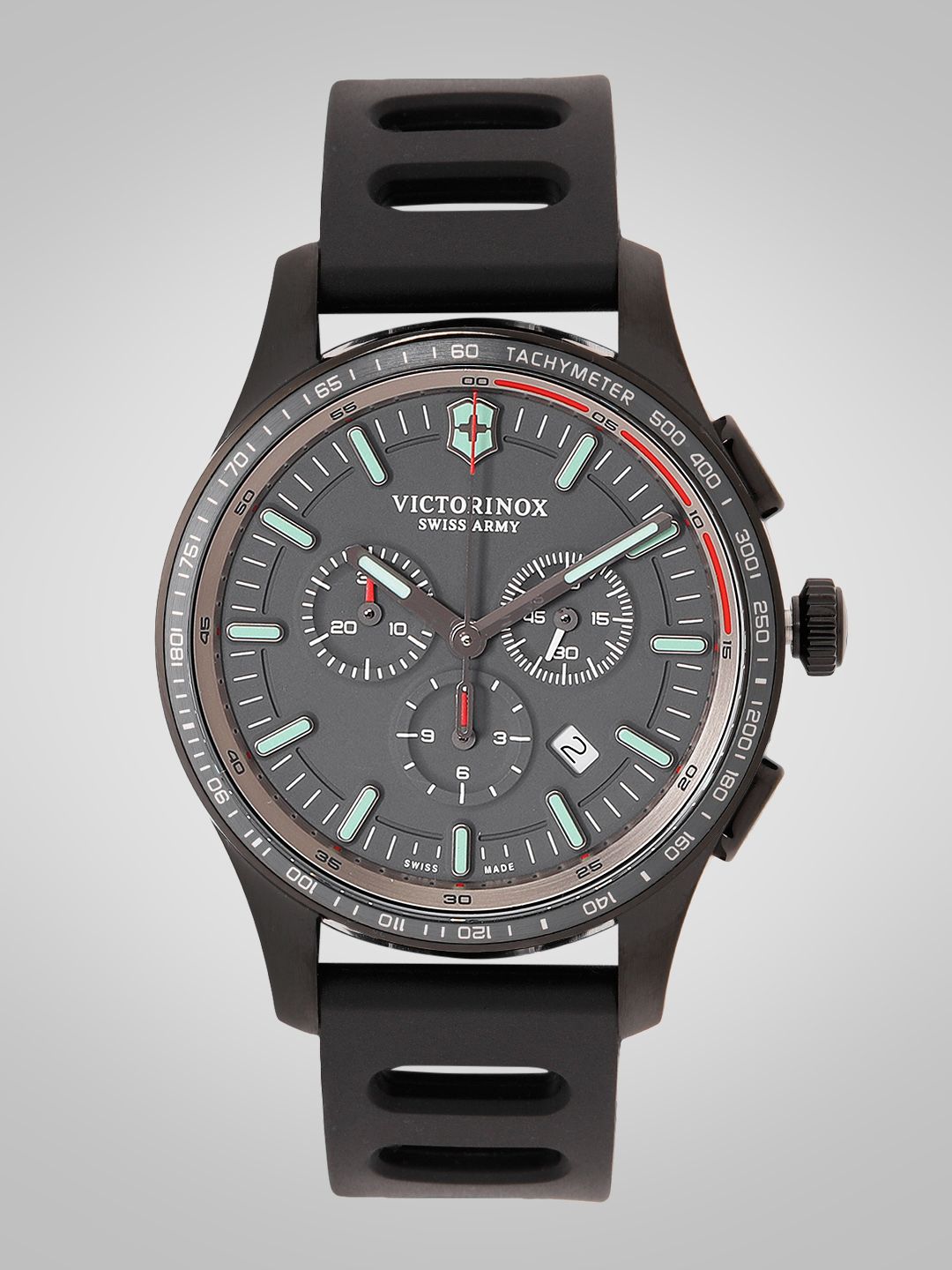 Buy Victorinox Men Charcoal Grey Swiss Made Chronograph Watch