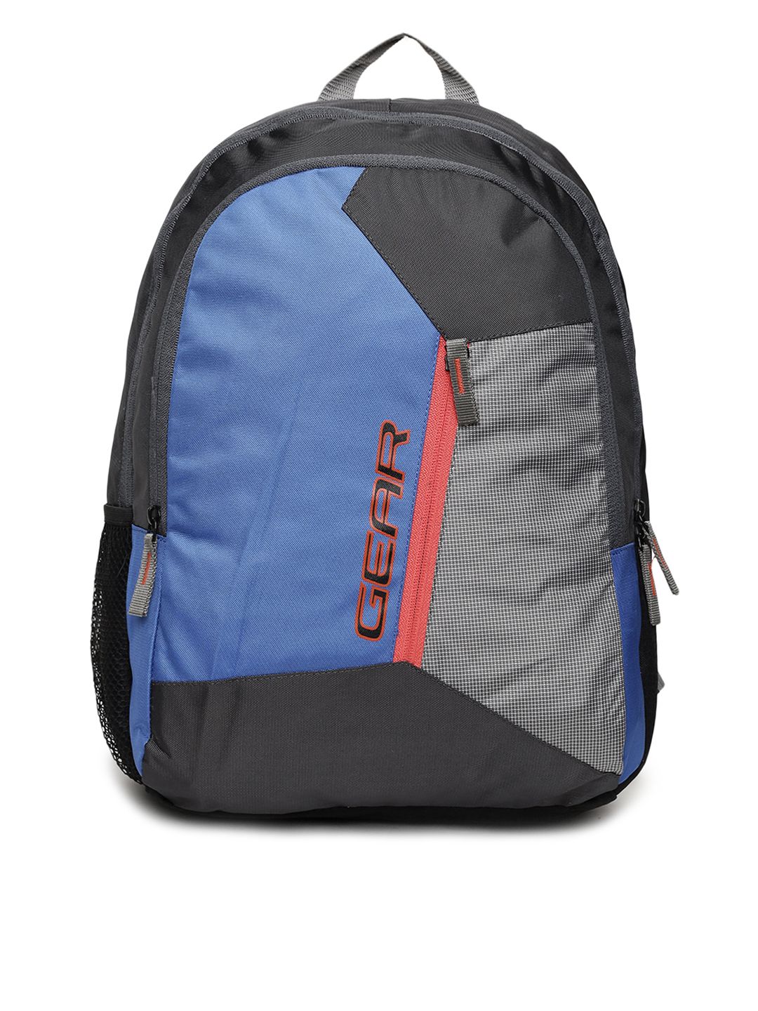 Gear Unisex Blue & Grey Colourblocked Backpack Price in India