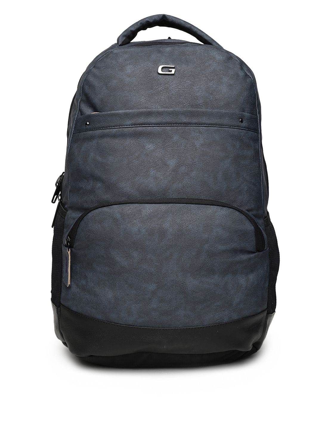 Gear Unisex Blue Vintage 2 Faux Leather Solid Laptop Backpack Price in India