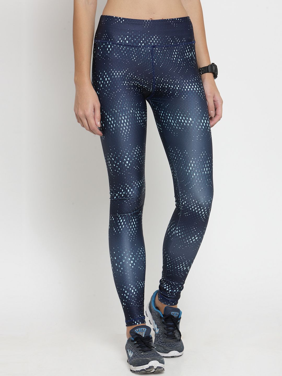 Boston Club Women Navy Blue Printed Tights Price in India