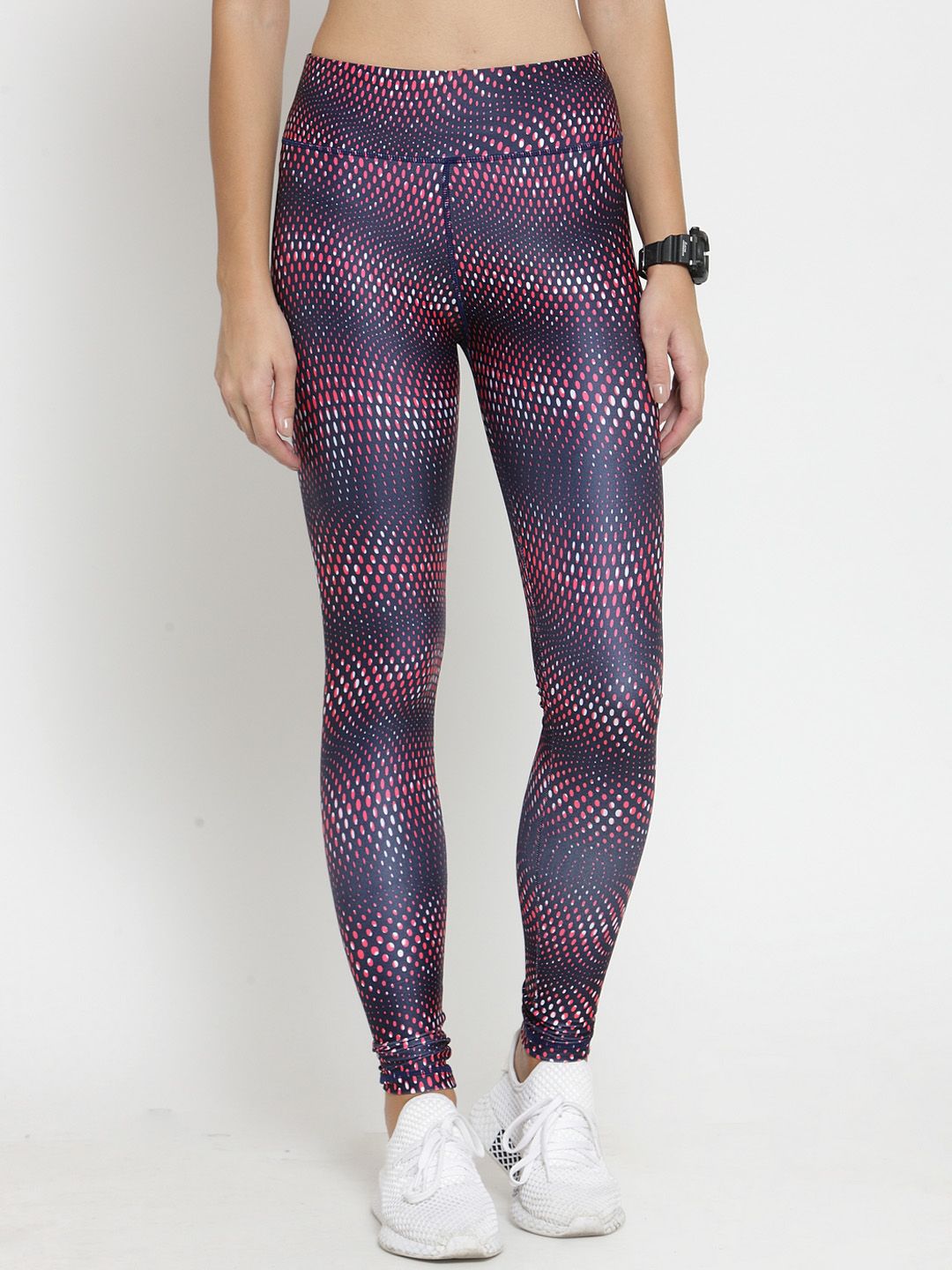 Boston Club Women Navy Blue Printed Tights Price in India