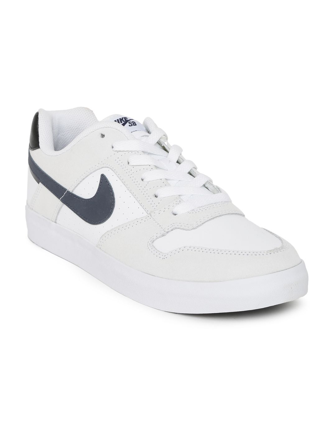 Nike Unisex White Solid SB DELTA FORCE VULC Leather Skateboarding Shoes Price in India
