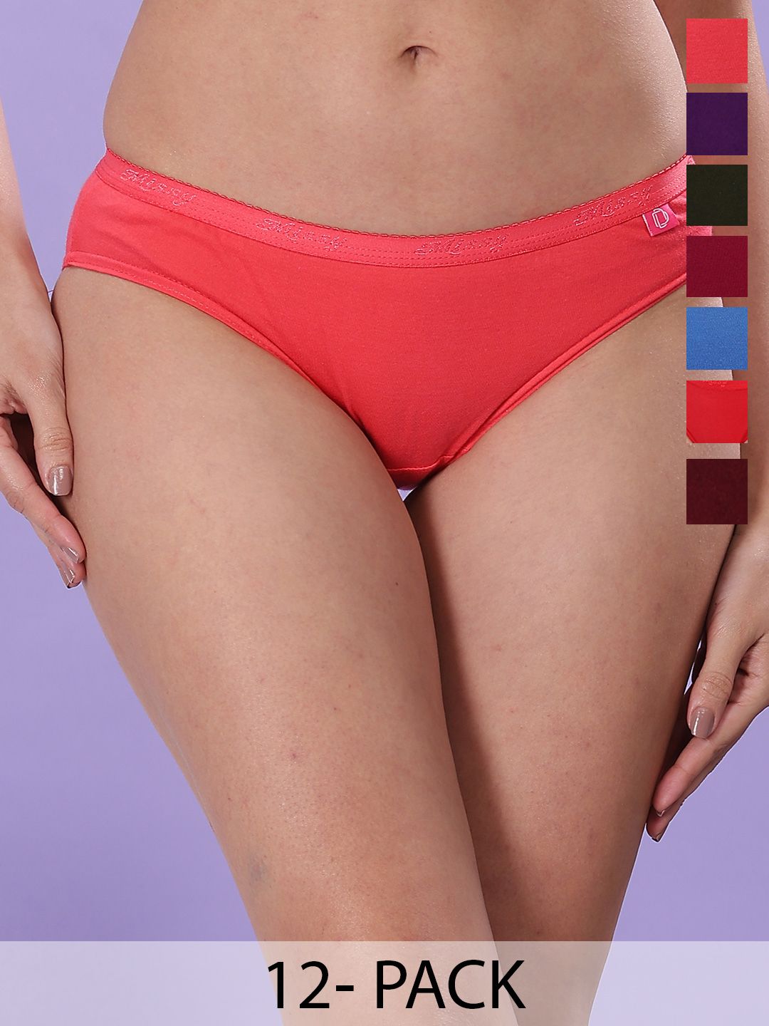 Dollar Missy Womens Pack of 12 Assorted Bikini Briefs 201S-OE-PO12