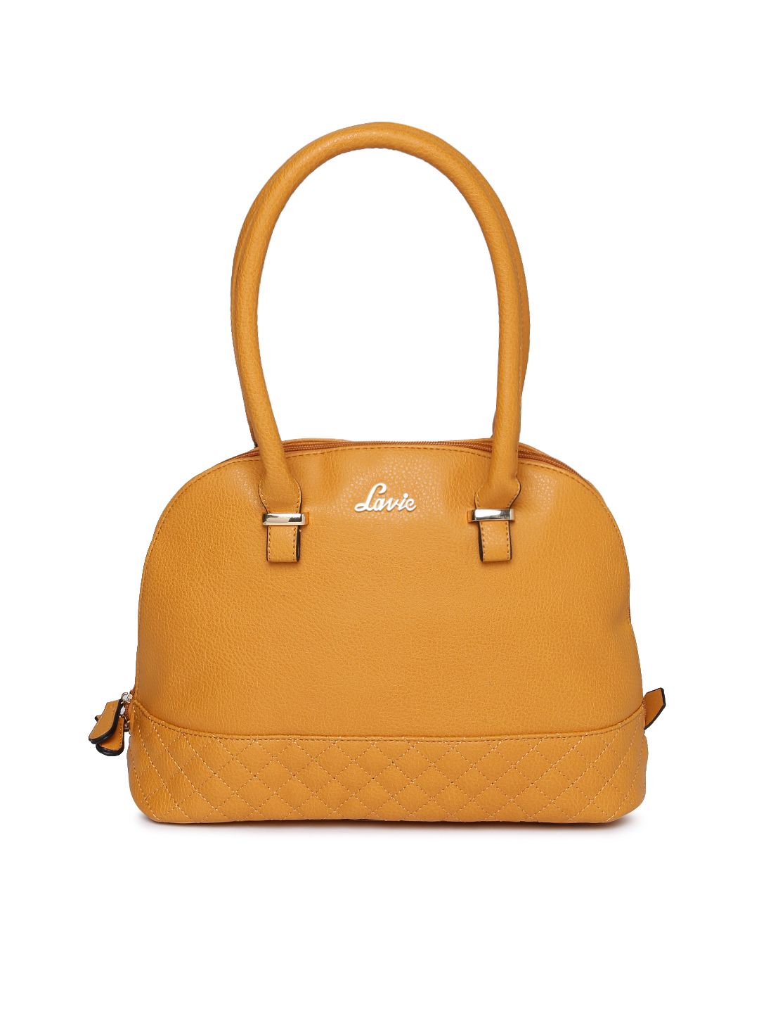 Lavie Mustard Yellow Solid Shoulder Bag Price in India