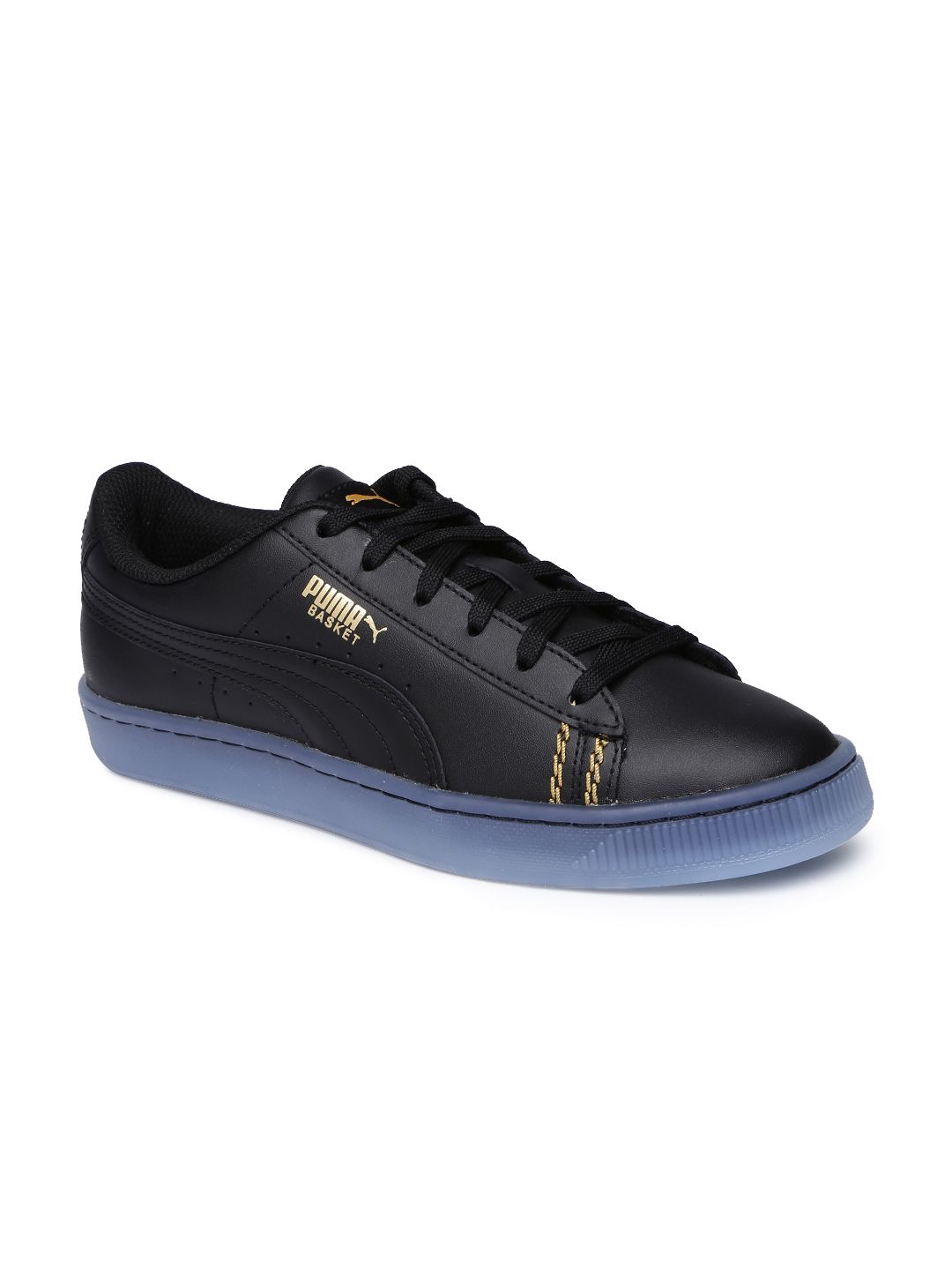 Puma Unisex Black Basket Classic one8 Leather Sneakers Price in India