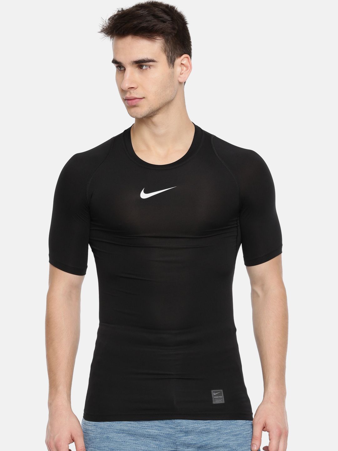 black nike compression shirt