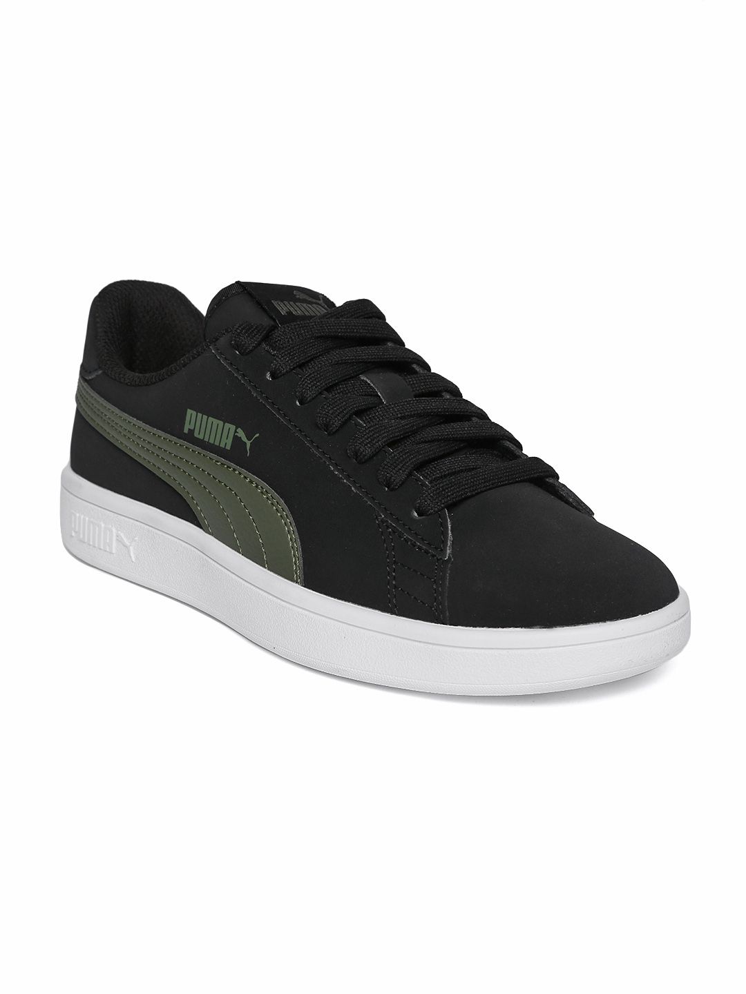 Puma Unisex Black Smash v2 Nubuck Sneakers Price in India