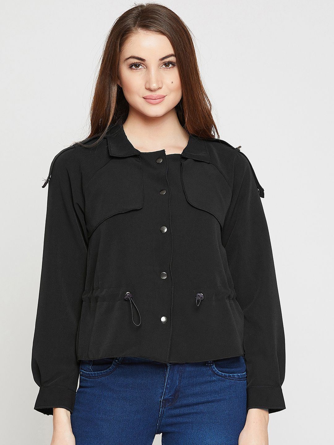 Marie Claire Women Black Solid Tailored Jacket Price in India