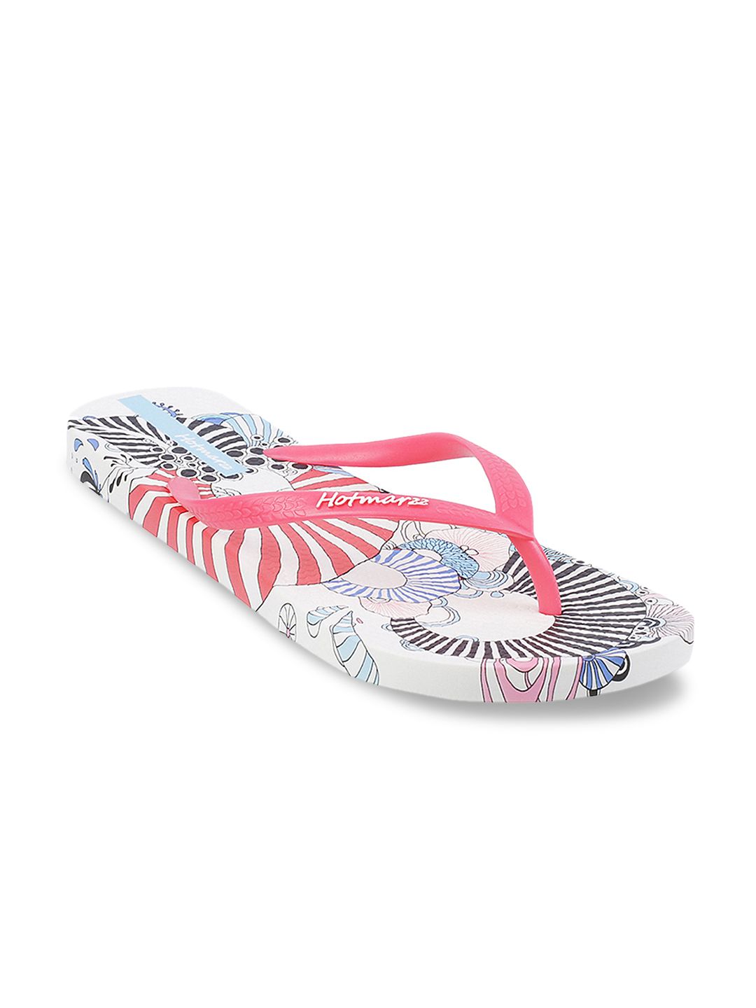 Hotmarzz Women Pink Printed Thong Flip-Flops Price in India