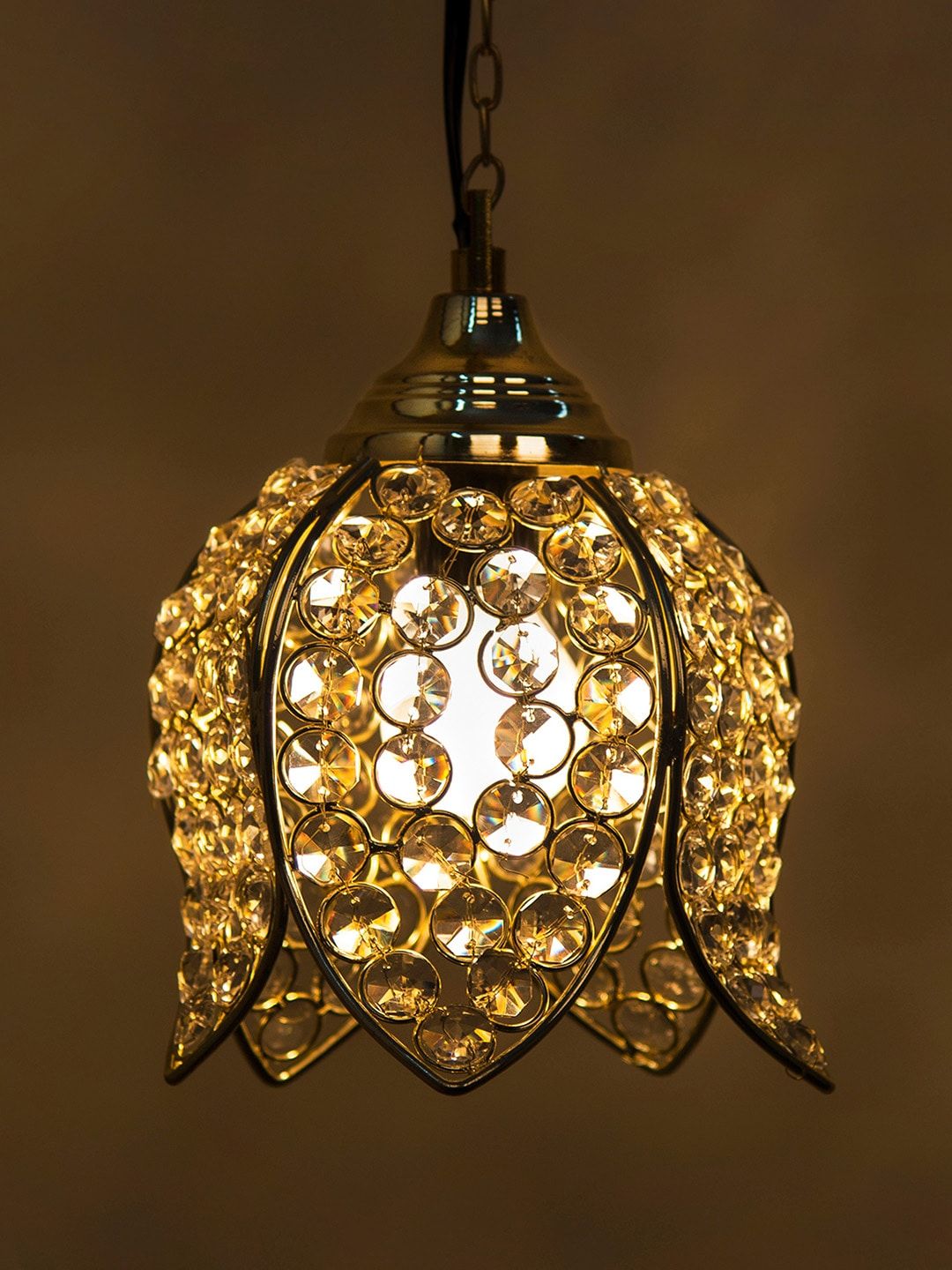 Homesake Gold-Toned Textured Hanging Light Price in India