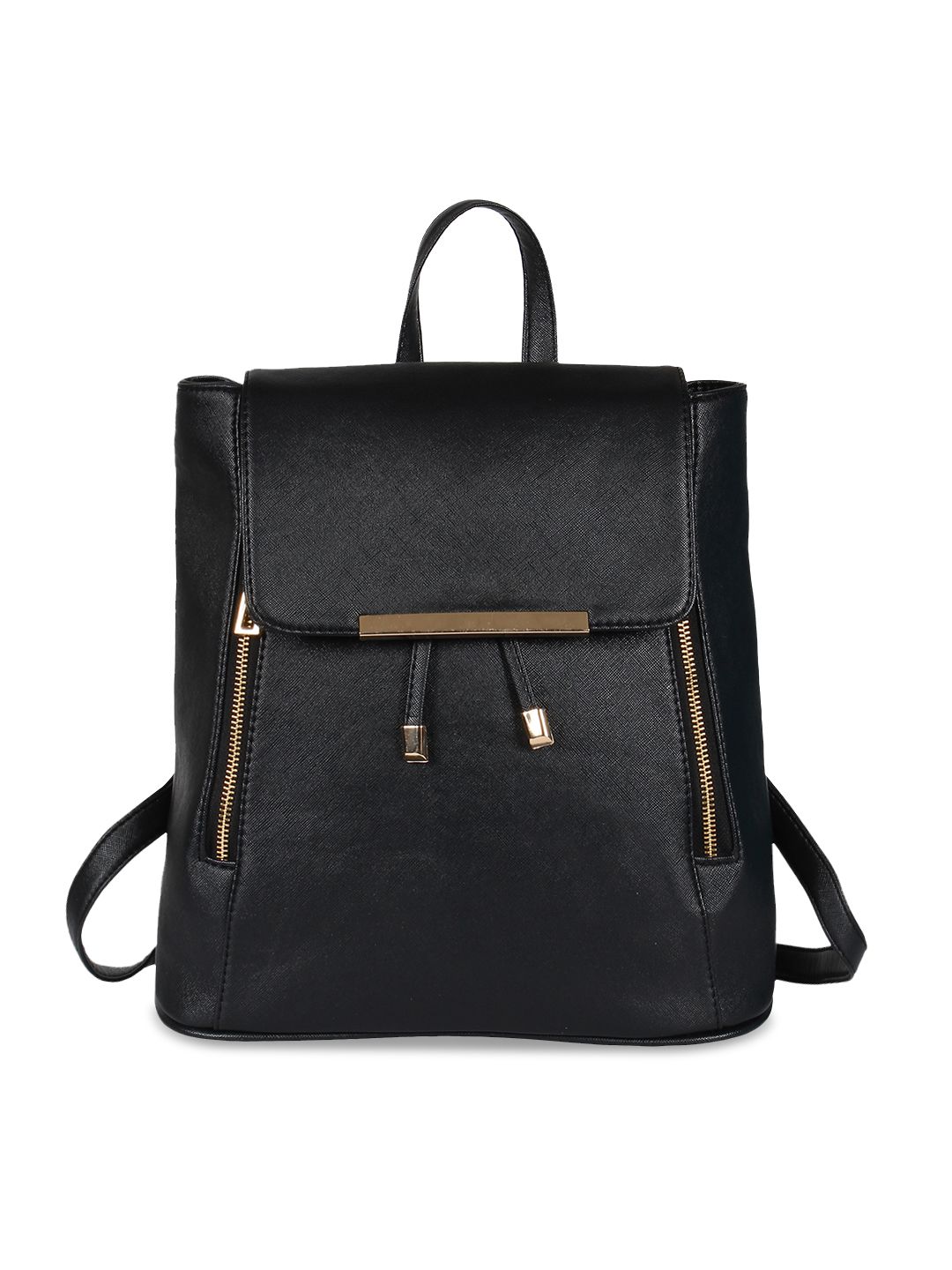 Lychee bags Women Black Solid Backpack Price in India