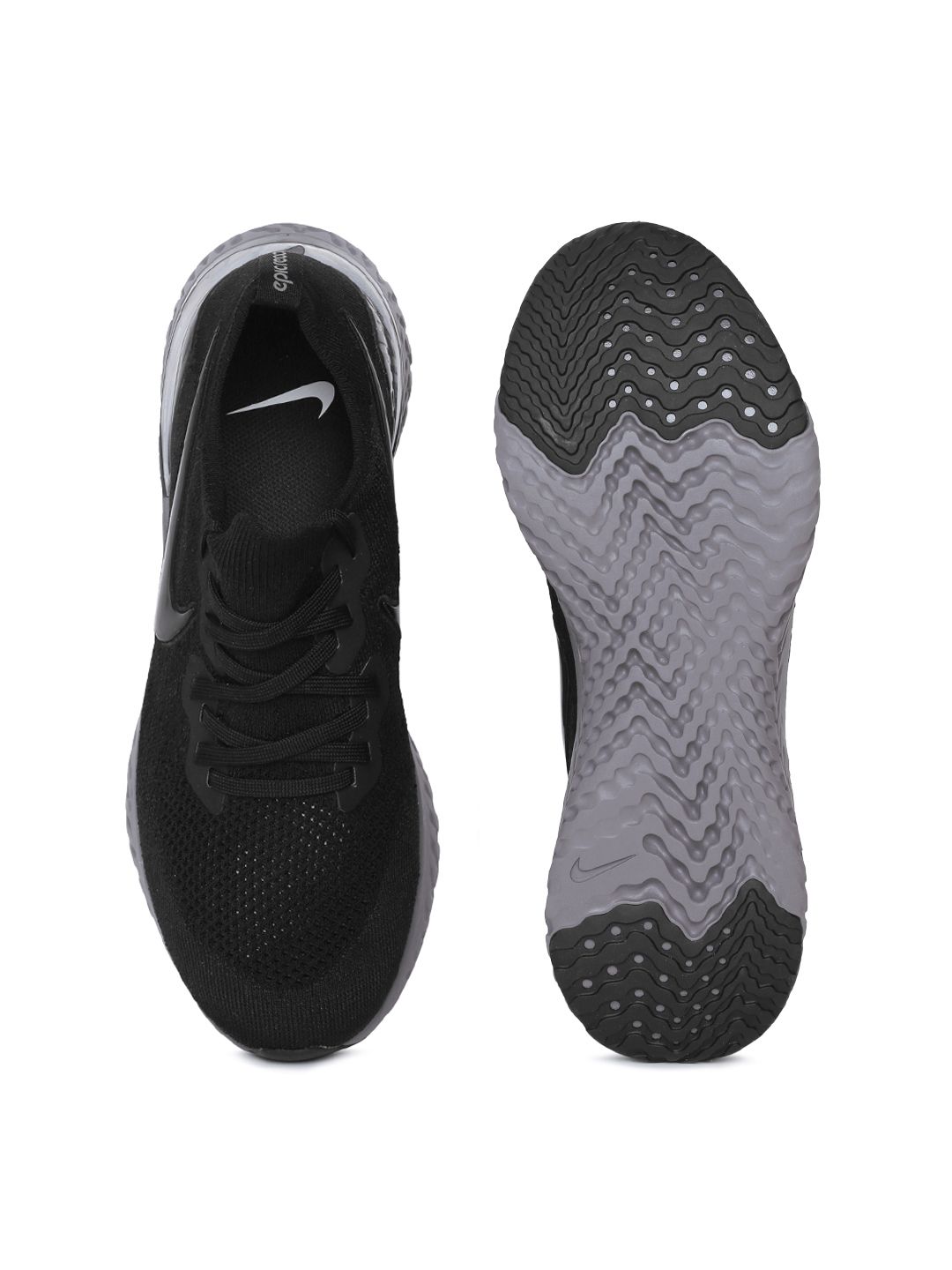 nike epic react flyknit 2 mens black