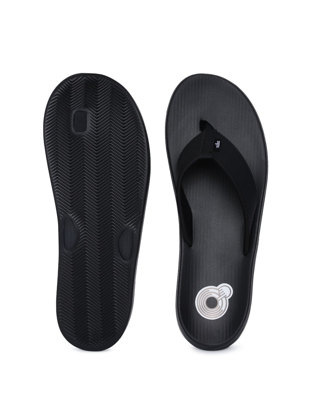 nike black rubber flip flops
