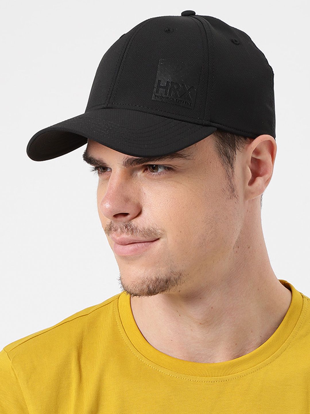 HRX by Hrithik Roshan X fwd Men Black Solid Training Flexible Fit & Dry Fit Sweatband Cap