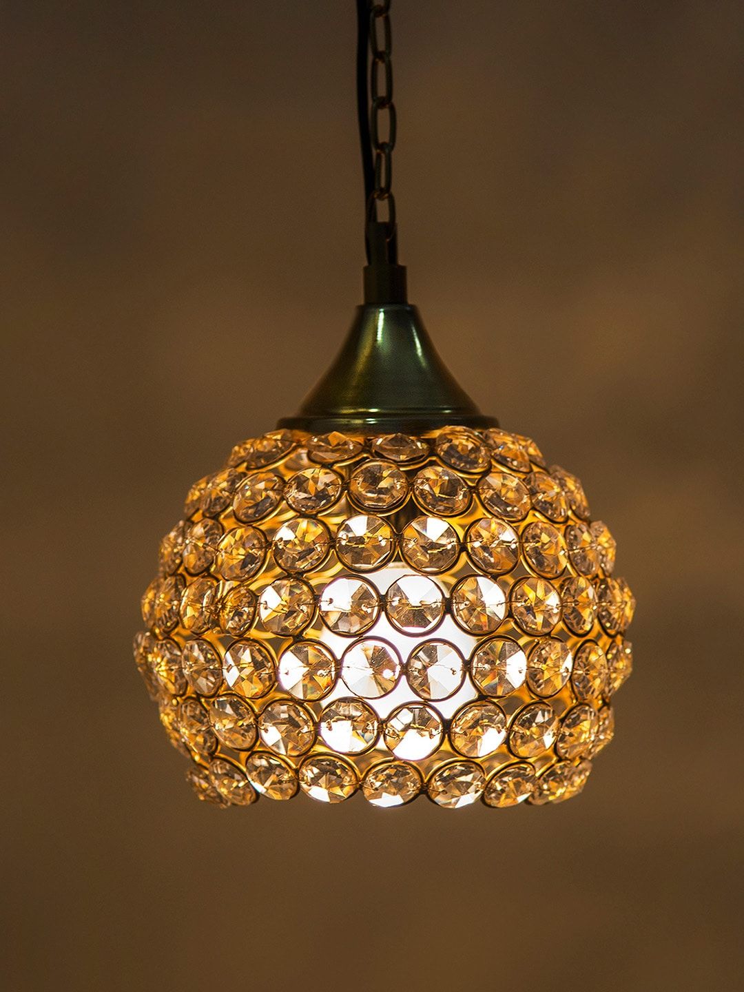 Homesake Gold-Toned Textured Hanging Light Price in India