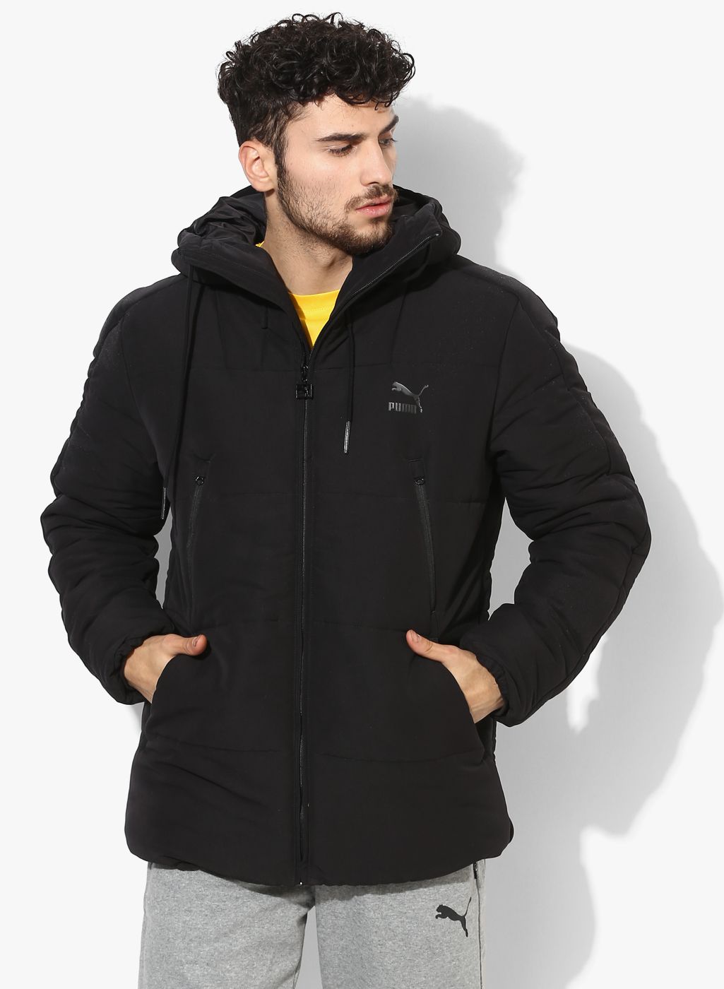 puma black padded jacket