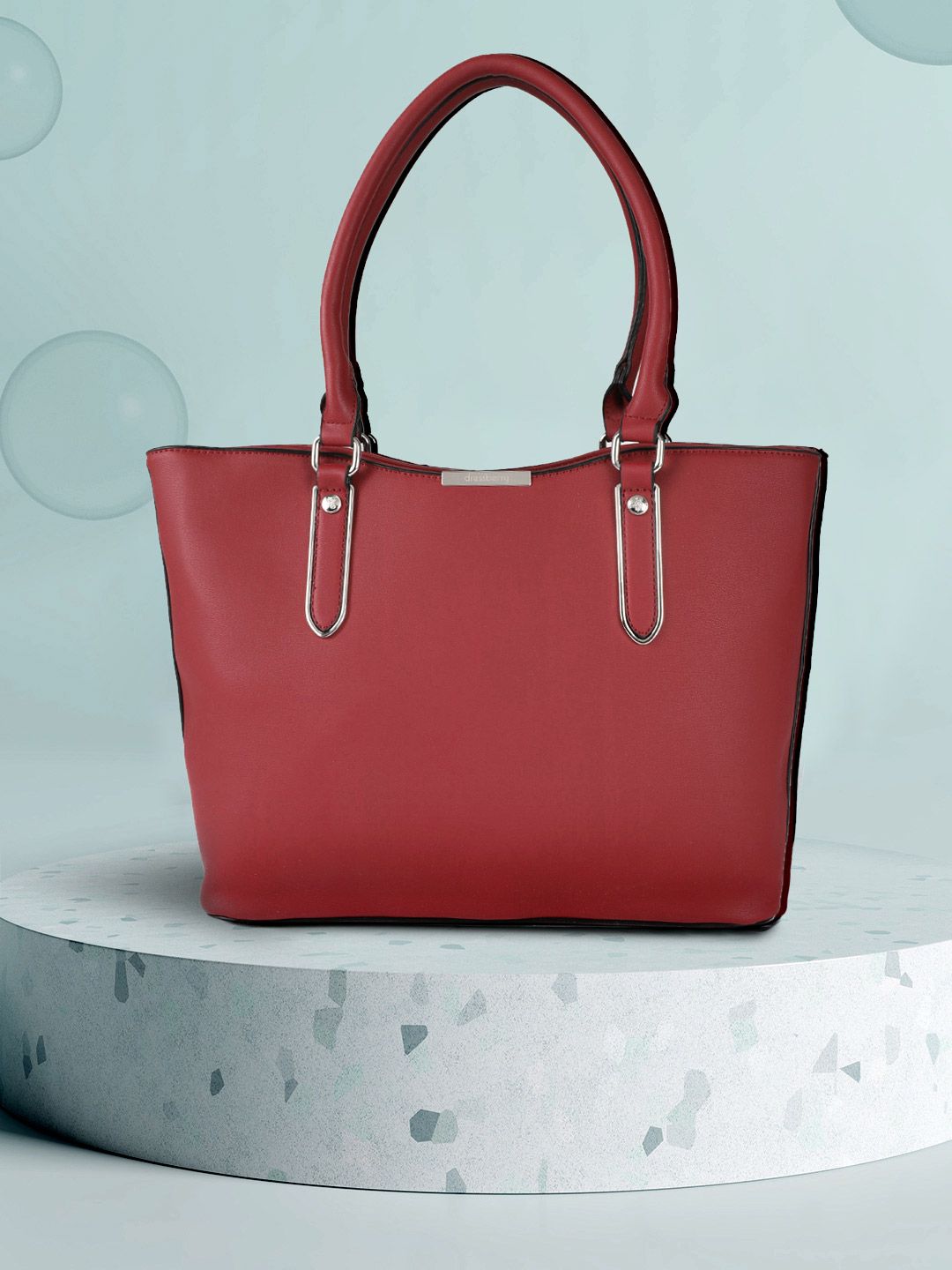 DressBerry Red Solid Shoulder Bag Price in India