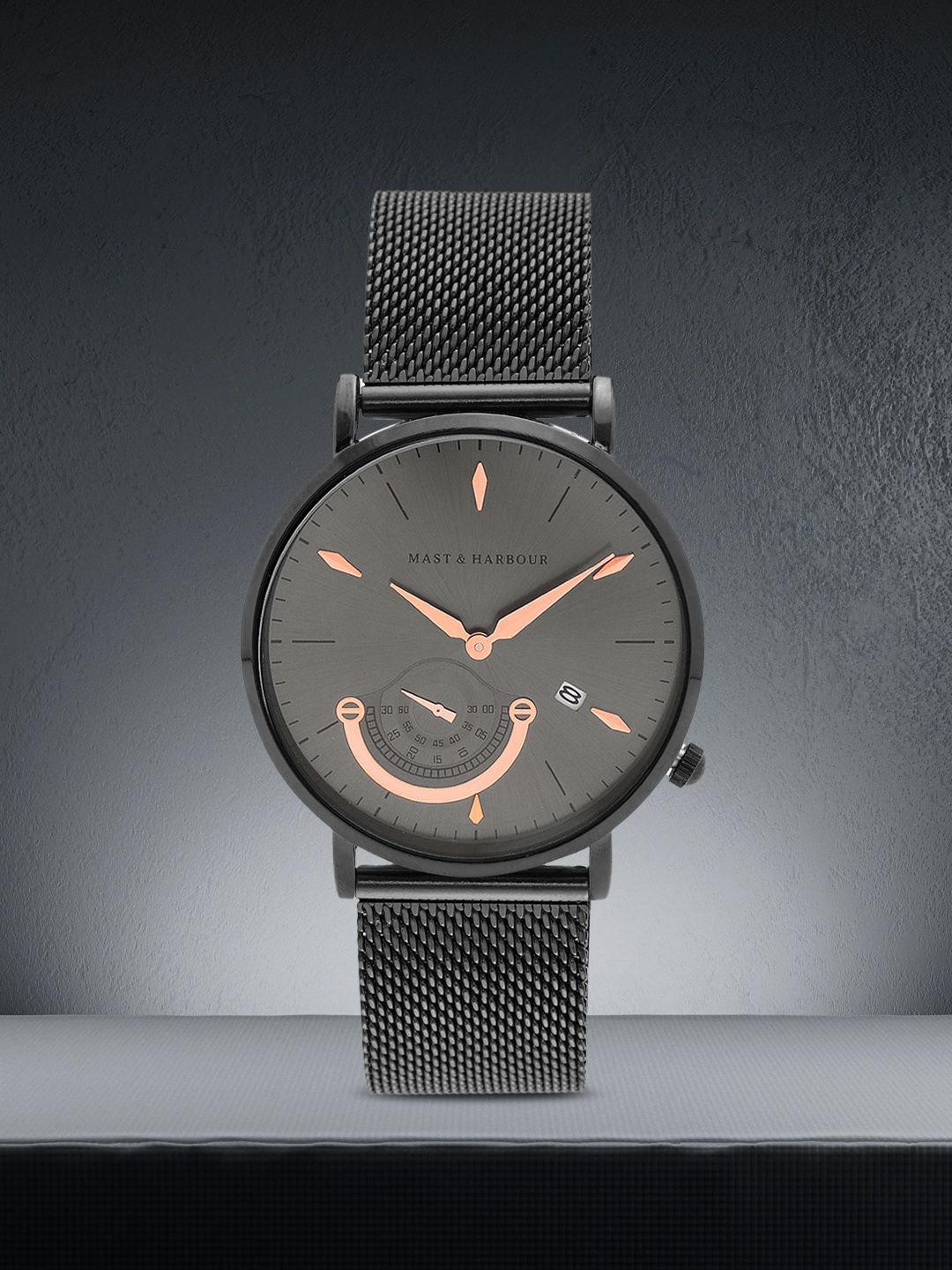 Mast & Harbour Unisex Charcoal Grey Analogue Watch MFB-PN-LB-80432