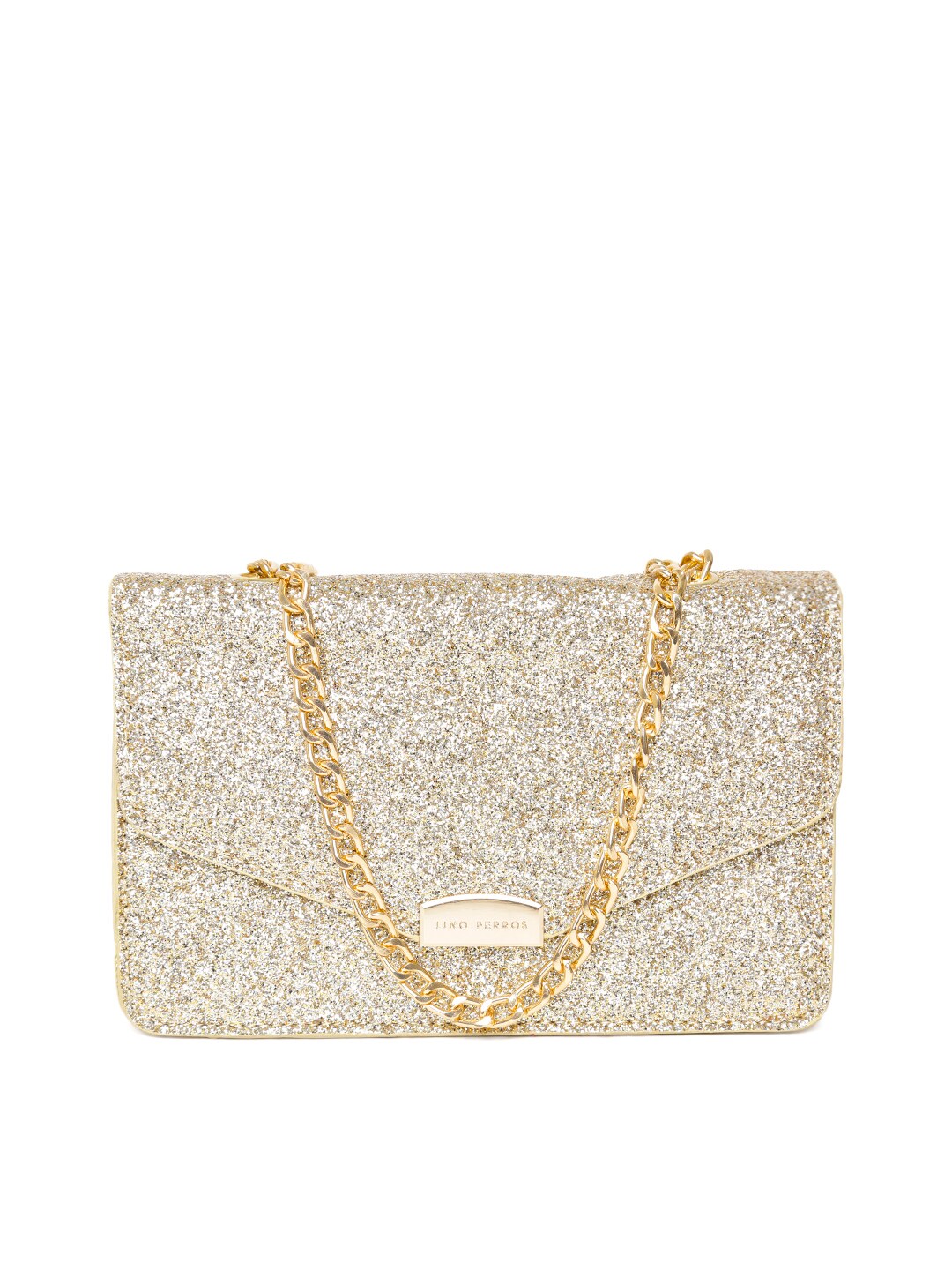 Lino Perros Gold-Toned Shimmery Sling Bag Price in India