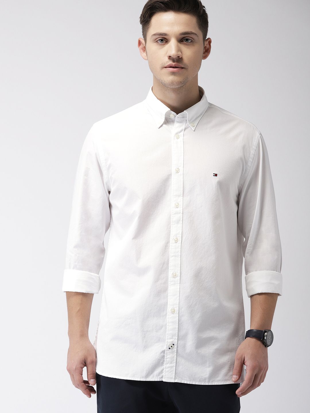 tommy hilfiger white mens shirt