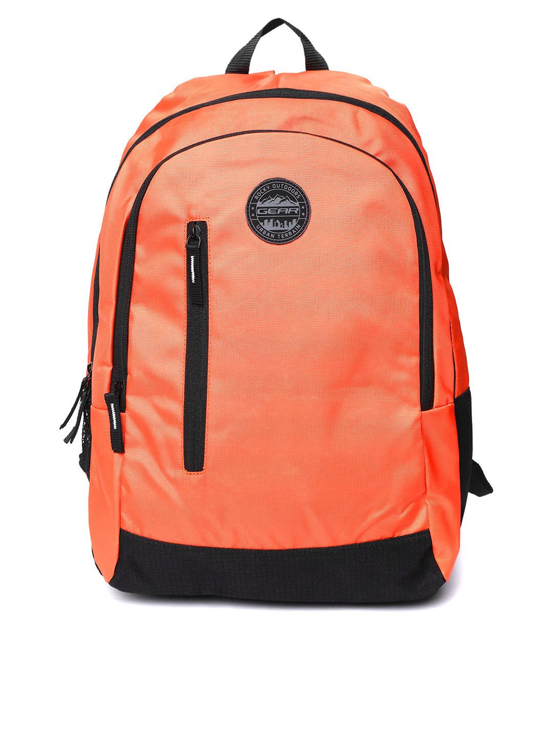 Gear Unisex Orange Solid Backpack Price in India