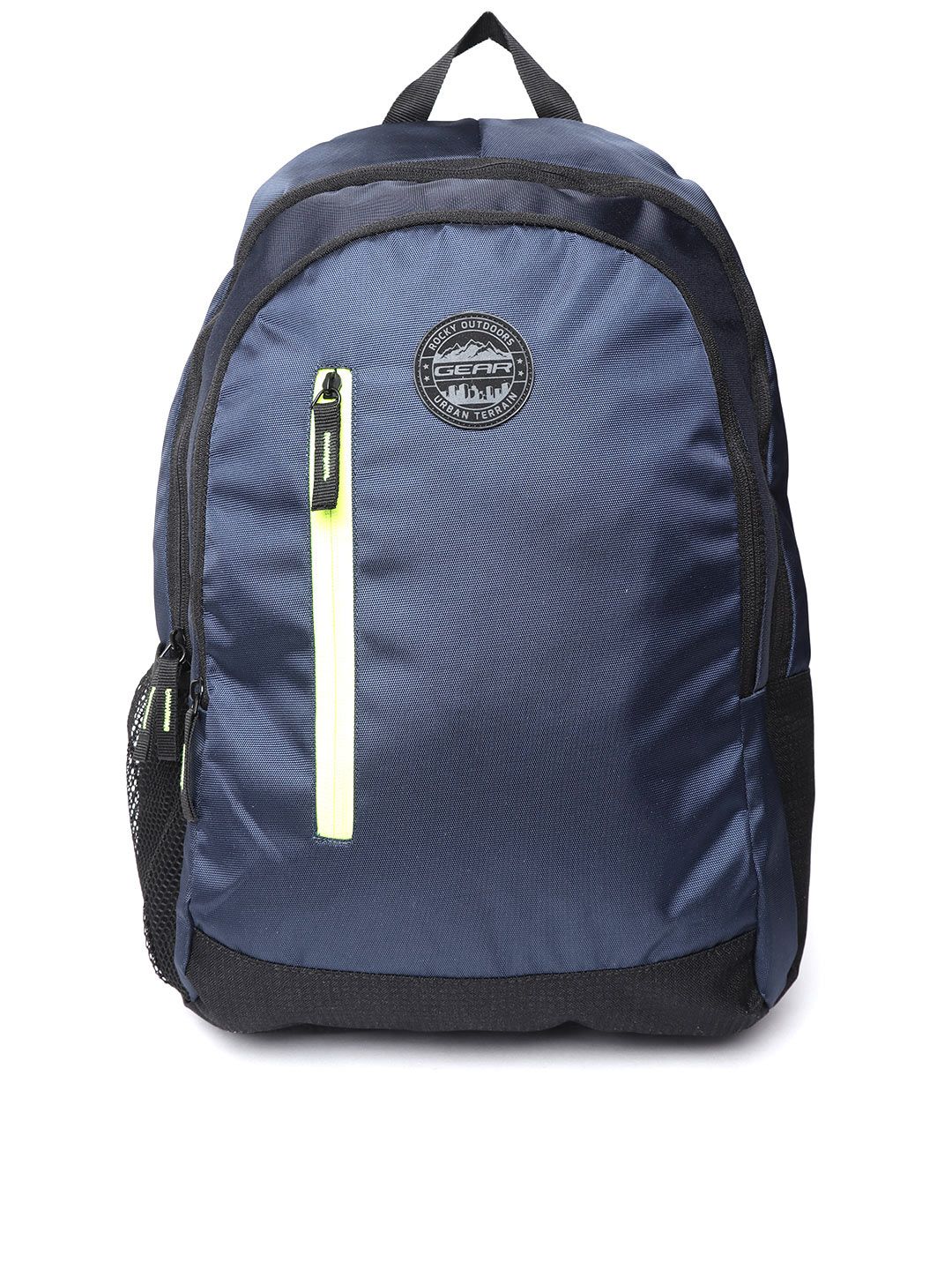 Gear Unisex Navy Blue Solid Backpack Price in India