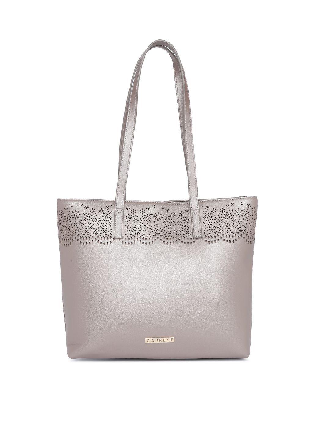 Caprese Gold Toned Solid Shoulder Bag