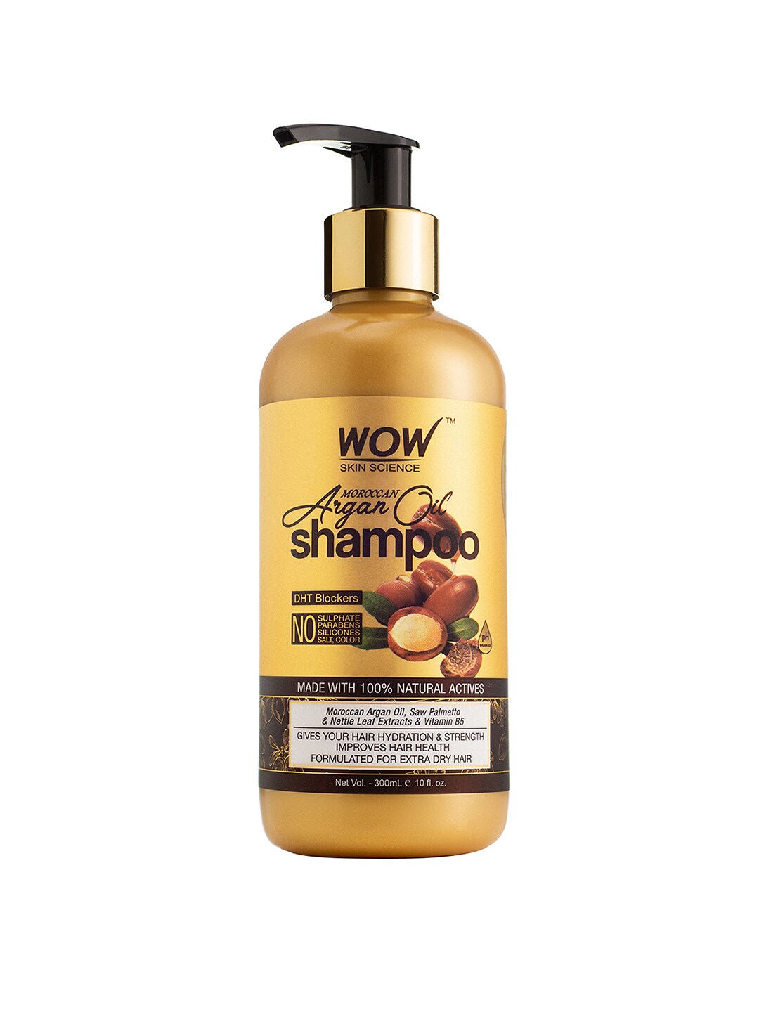WOW Skin Science Moroccan Argan Oil Shampoo (with DHT Blocker) - 300 mL Price in India