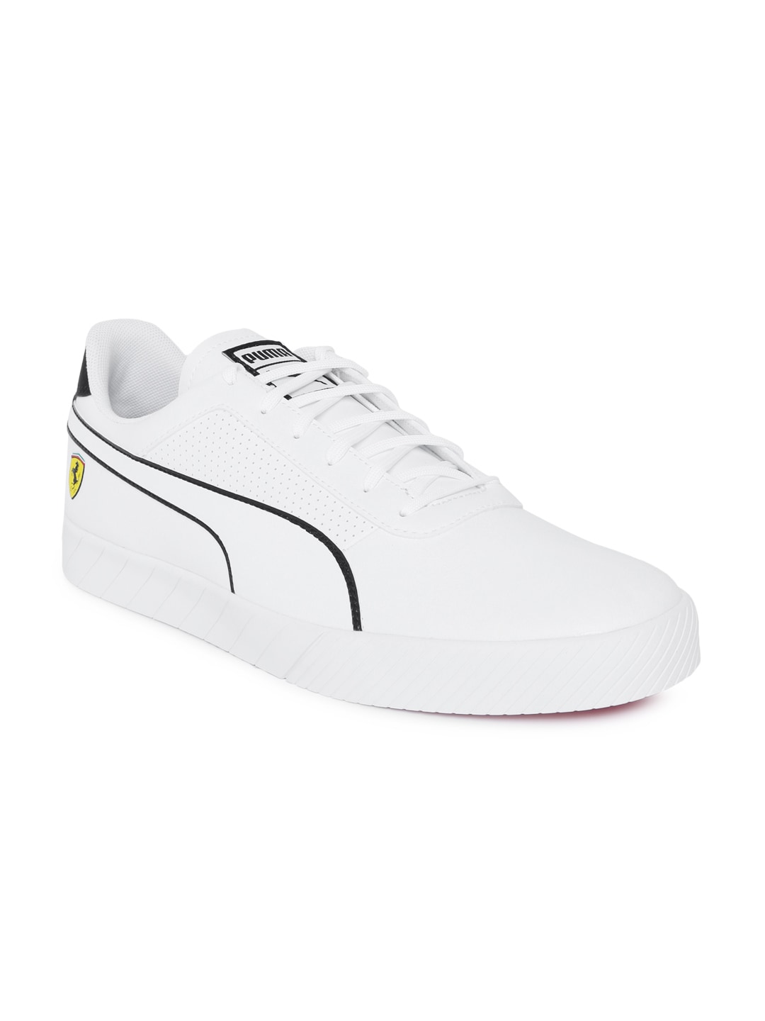 Puma Men White SF Vulc Track Sneakers 