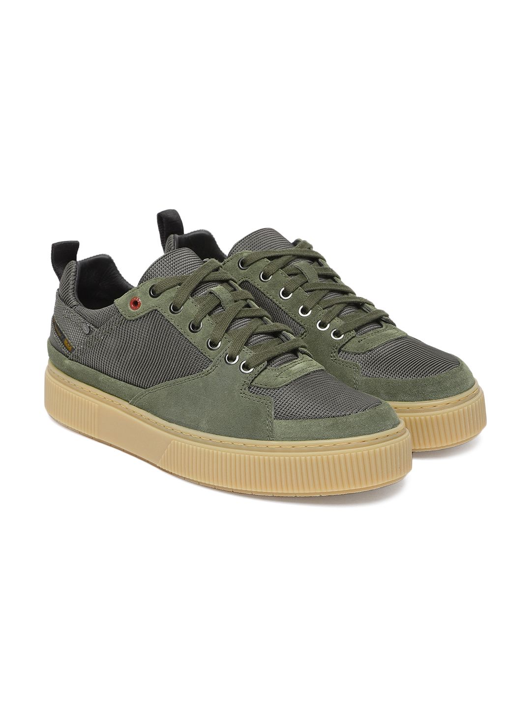 Size 7.5 Diesel S-Danny LC‎ Olive Green Mens Mesh Lace-Up Athletic Sneakers Diesel mesh sneakers men - Gem main image 2