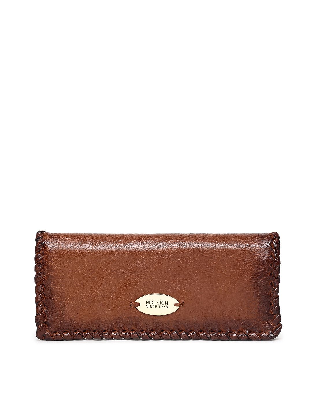 Hidesign Women Tan Solid Two Fold Wallet Price in India